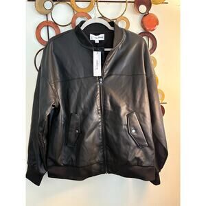The Drop Large black Bomber Jacket